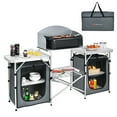 thumbnail image 1 of Costway Folding Portable Aluminum Camping Grill Table w/ Storage Organizer Windscreen, 1 of 9