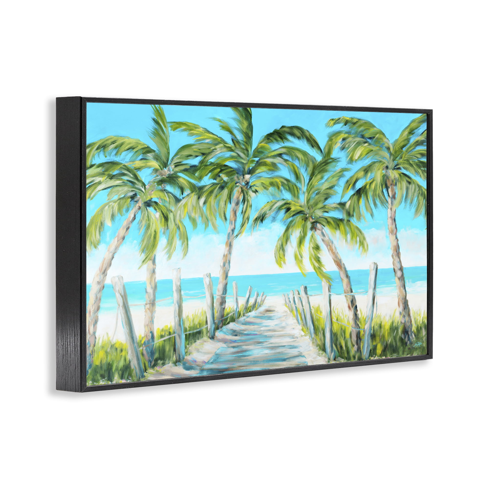 Stupell Industries The Path To Paradise Black Framed Giclee Art, design by Julie DeRice