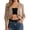 Khaki, variant on MDUKONU Womens Cropped Cardigans Soft Chiffon 3/4 Sleeve Open Front Short Shrugs Light Purple One Size