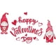thumbnail image 1 of Calcomanías de pared para el día de San Valentín, gnomos, elfos, corazones rosas, para ventanas, 1 of 8