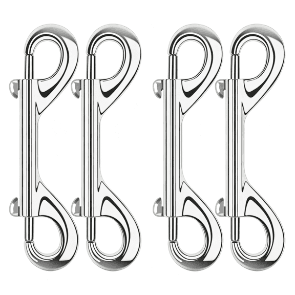 TUWAFE 3.5" Double Ended Snap Hooks,110Lbs Metal Clips Load Capacity Zinc Alloy Double Sided Clips Heavy Duty Trigger Snap for Dogs Leashes/Water Bucket/Horse Feed/Hammocks Bolt Snap
