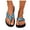Blue, variant on Beach Flip Flops for Women 2025 Summer Casual Stripe Memory Foam Platform Thongs Slip on Slippers Sandals