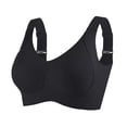 thumbnail image 4 of Sakmal Jelly Bralettes for Women with Support Sport Seamless Soft Black Ladies T-Shirt Bras L,3-Pack, 4 of 5