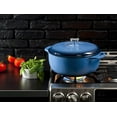 thumbnail image 2 of Lodge Enameled Cast Iron Dutch Oven EC7D33 - 7.5 Quart - Caribbean Blue, 2 of 4