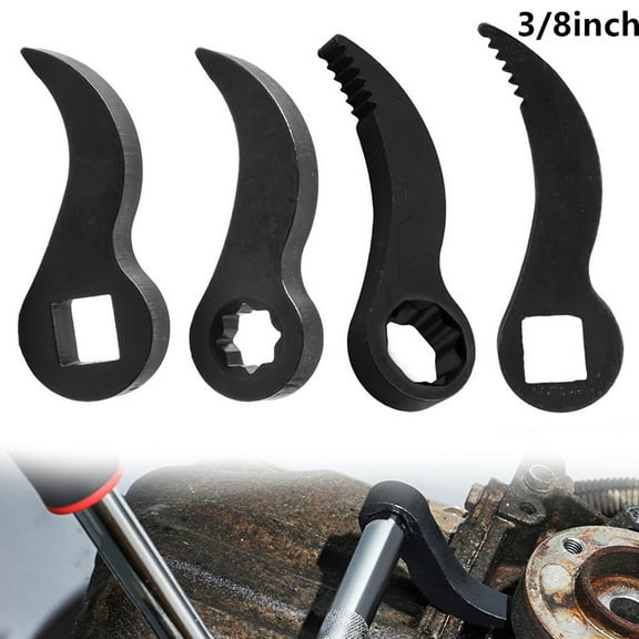 4Pcs Pry Bar Wrench Adaptor Head New Removal Tool Openend Wrench Fit 3/8inch