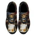 thumbnail image 2 of Shetland Sheepdog American flag Shoes Sneakers Black Size 4, 2 of 7