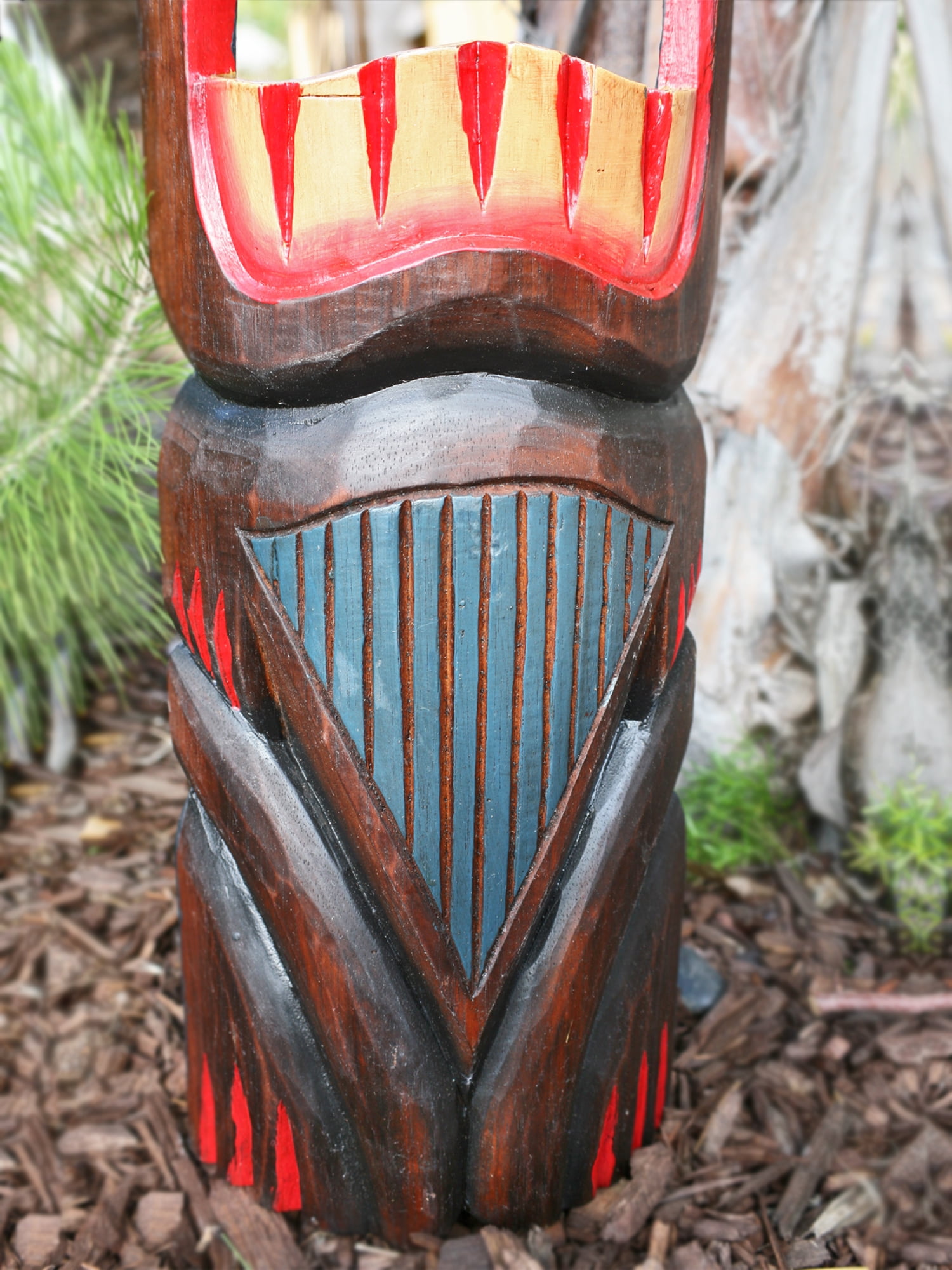 Backyard X-Scapes 60" Tiki Mask Crazy Classic Tongue Garden Statue