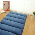 thumbnail image 2 of Japanese Futon Floor Mattress Twin/Full Size Sleeping Mat, Tatami Mat, Portable & Foldable Roll Up Camping Mattress Pad for Sofa Lounger, Navy Blue, Twin (99*203cm), 2 of 8