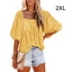thumbnail image 5 of Blusa de Mujer Sonducket manga corta camisa holgada ropa de verano Prendas para la parte del cuerpo Amarillo XXL, 5 of 6