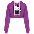 thumbnail image 1 of Hello Kitty Chandail en Molleton Court à Manches Longues pour Femmes, Motif, Chandail Noir, Chandail à Capuchon de Mode pour Femmes, 1 of 7
