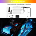 thumbnail image 4 of Luces interiores del coche con aplicación inteligente BT Control 4 tiras de luces RGB Mult Abanopi Luces interiores del coche, 4 of 5
