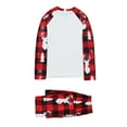 thumbnail image 6 of Christmas Pajamas for Family Matching PJs Sets Xmas Print Top and Plaid Pants Jammies Set Long Sleeve Sleepwear Nightwear, 6 of 7