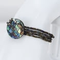 thumbnail image 5 of AeraVida Vibrant Abalone Seashell Mosaic with Beaded Multi-Strand Bracelet, 5 of 7