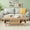Natural, variant on MAYEERTY 44"Cherry Modern Square Wooden Coffee Table with Rattan Drawer for Living Room
