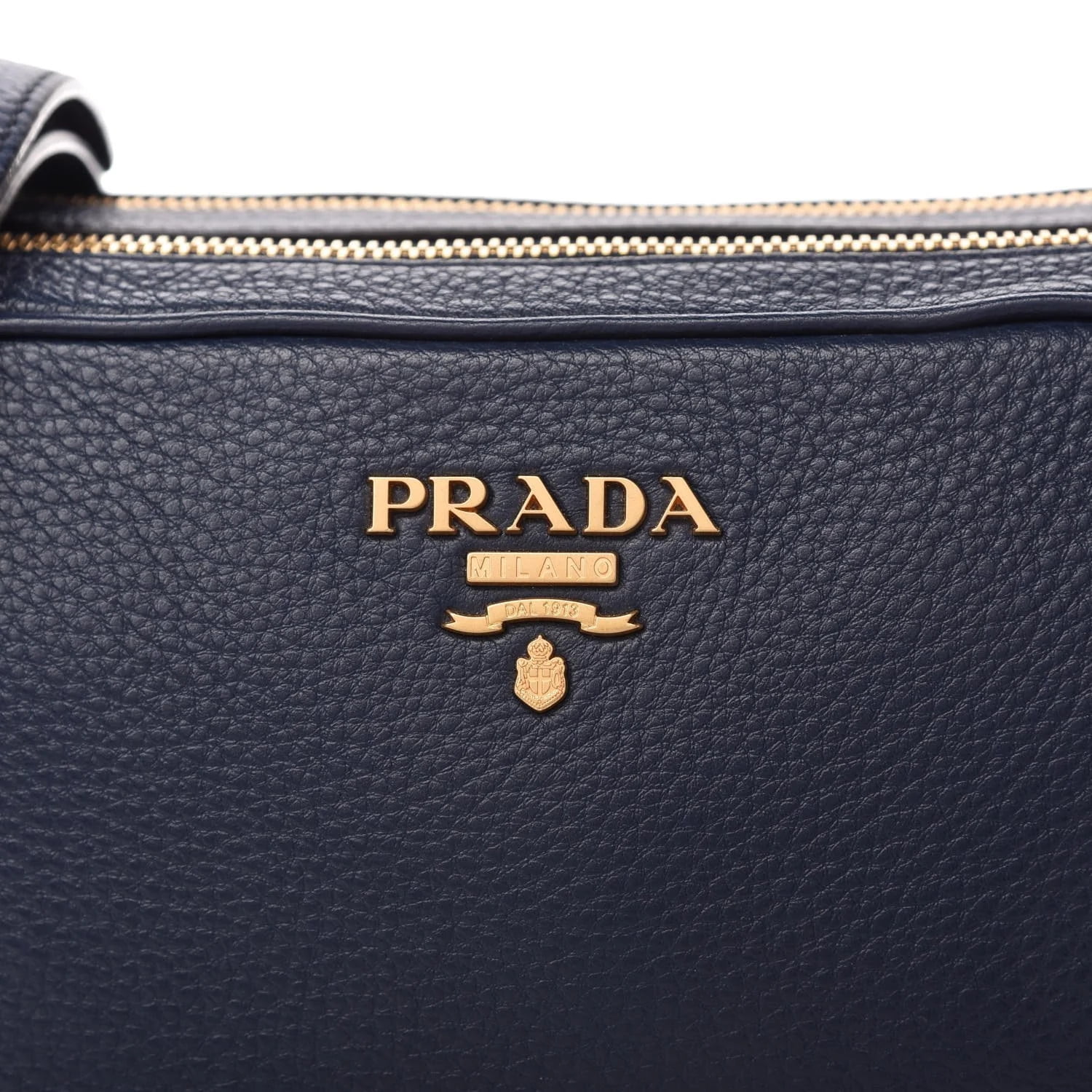 Prada Argilla Grey Vitello Phenix Leather Double Zip Cross Body Bag 1BH079  in 2023