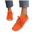 thumbnail image 3 of Durtebeua Women's Workout Walking Running Training Shoes Sneakers Orange,6, 3 of 5