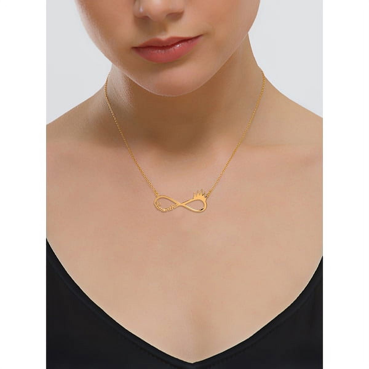 Crown Infinity Name Necklace