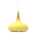 thumbnail image 1 of Lampara De Techo Colgante Macaron Retro Con Madera 20 Cm de Diámetro ilios innova  Amarilla, 1 of 9