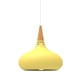 thumbnail image 1 of Lampara De Techo Colgante Macaron Retro Con Madera 20 Cm de Diámetro ilios innova  Amarilla, 1 of 9