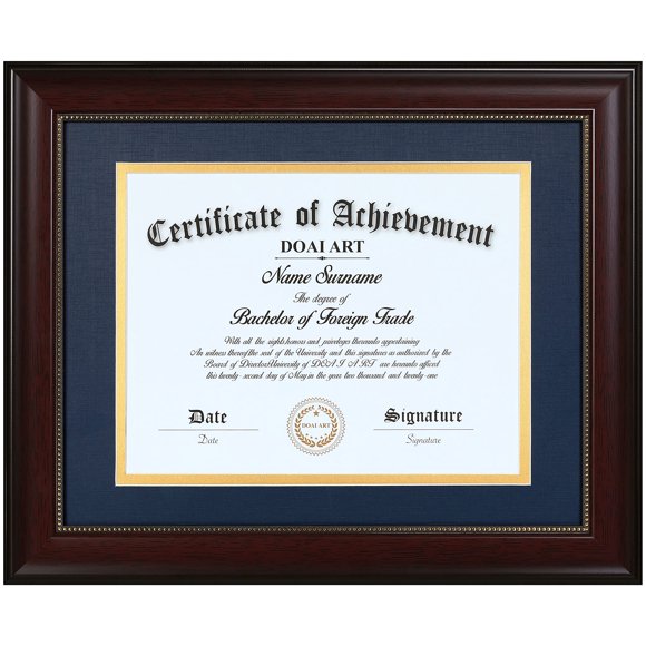 Marco para diplomas DOAI ART Classic, caoba, 21,6 x 27,9 cm