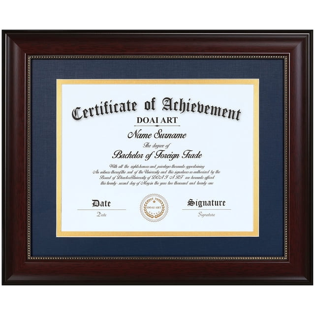 Marco para diplomas DOAI ART Classic, caoba, 21,6 x 27,9 cm