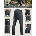 thumbnail image 3 of Pantalones de senderismo MOURCE, ligeros e impermeables para hombre, color gris, 3 of 6
