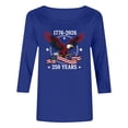 thumbnail image 7 of Womens Casual Printed 3/4 Sleeve Top, Round Neck Pullover Blouse, USA 250th Anniversary Breathable Lightweight Summer Fashion Tunic Shirt, Daily Wear, Plus Size S-4XL, 7 of 7