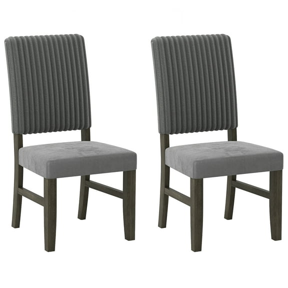 Gymax Dining Chair Set of 2 Mid-Century Modern Velvet Fabric Upholstered Chairs