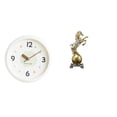 thumbnail image 1 of Reloj de pared,Reloj de pared decorativo,moderno y elegante.,Reloj de pared redondo silencioso y sin tictac,regalo,Figura de escritorio,Estante de estatua de caballo para, 1 of 8