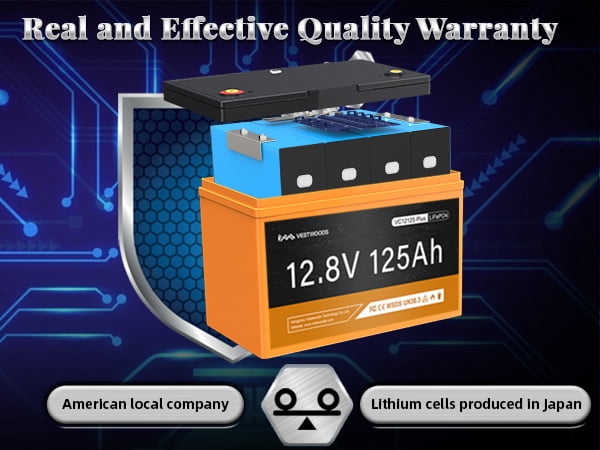 12V 125Ah LiFePO4 Lithium Battery, 1600Wh Group 31 Deep Cycle Marine RV Battery, Bluetooth 100A-BMS 1280W, Max. 15000 Cycles IP65 for Trolling Motor, Camper, Trailer, Solar Off-Grid Energy, Golf Cart