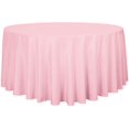 thumbnail image 1 of LAICAIW Round Tablecloth-108 Inch-Water Resistant Spill Proof Washable Polyester Table Cloth Decorative Fabric Table Cover for Dining Table, Buffet Parties and Camping, Pink, 1 of 7