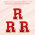 thumbnail image 3 of Chenille Sew on Letter Patch, Self Adhesive Patches Letter-R, 3 of 6