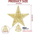 thumbnail image 2 of GoXteam Christmas Tree Toppers, Glitter Pink Star Tree Topper Lighted with LED Warm White Lights for Xmas Tree Decorations, Holiday Party Indoor Decor, 2 of 7