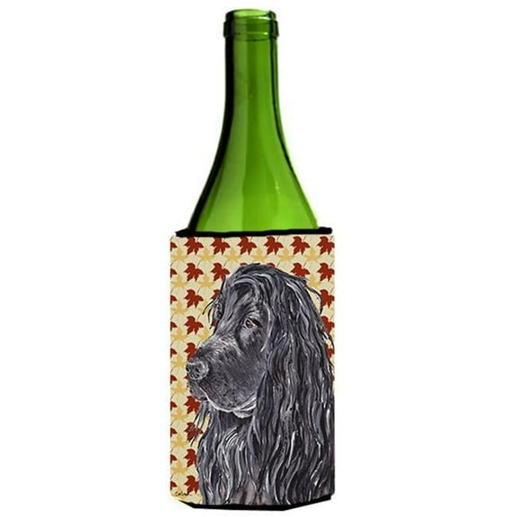 English Cocker Spaniel Fall Leaves Wine bottle sleeve Hugger