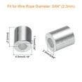 thumbnail image 2 of 200 Pcs Fundas de Bucle de Crimpado de Aluminio para Cuerda de Alambre de 5/64" de Diámetro, Funda Redonda para Extremo de Línea de Cable, 2 of 6