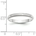 thumbnail image 5 of 10K White Gold 10Kw 3mm Milgrain Half Round Band Size 4 Made In United States 1wm030-4, 5 of 5