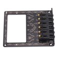 thumbnail image 1 of Placa De Puente De Guitarra Eléctrica, Silletas De 10,5 Mm, Espaciado De Cuerdas De Puente, Acabado Tallado Negro, Decorativo Para Humbuckers, 1 of 8