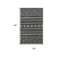 thumbnail image 4 of HomeRoots 514619 5 x 8 ft. Blue Red & Ivory Geometric Power Loom Distressed Stain Resistant Rectangle Area Rug, 4 of 8
