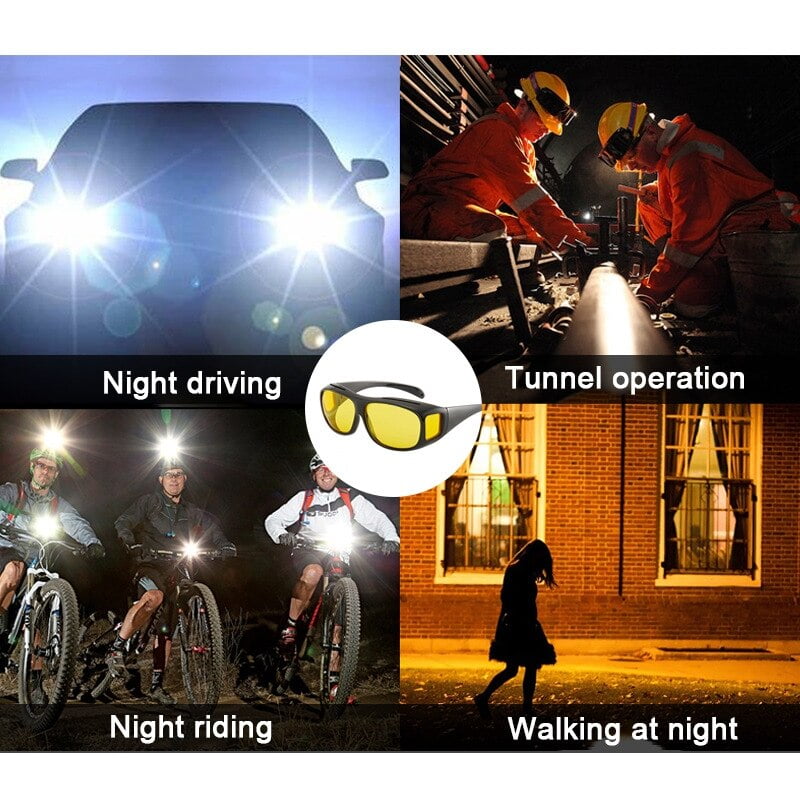 Unbrand Drivers Goggles Interior Accessory Protective Gears Sunglasses Night Vision Glasses Anti Glare Car Driving Glasses Pink One Size