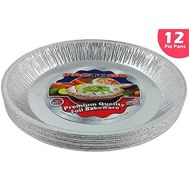 Pactogo 12" Aluminum Foil Pie Pan ExtraDeep Disposable Tin Plates