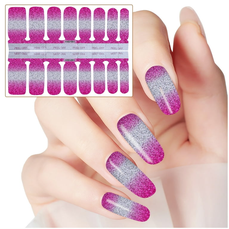 Glitter Letter L nail stickers