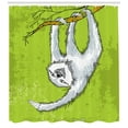 thumbnail image 3 of Ambesonne Sloth Shower Curtain, Animal Branch, 69"Wx75"L, Pale Grey Green White, 3 of 3