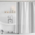 thumbnail image 4 of Grey Striped Waterproof Fabric Shower Curtain,Modern White Striped Abstract Art Aesthetics Waterproof Fabric Shower Curtain for Bathroom Curtains Bathtubs Shower Curtains with 12 Hooks Stall 54x78in, 4 of 8