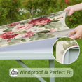 thumbnail image 6 of Pioneer Flower Floral Print Pattern Square Fitted Tablecloth with Elastic Edge,Square Table Cover,Washable Elastic Table Cover for Home Kitchen Party Decor 36"x36", 6 of 6