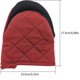 thumbnail image 2 of Mini Oven Mitts Microwave Mitts Pot Holder Heat Resistant Neoprene Cotton Gloves Surfaces Non-Slip Short Oven Gloves, Red 1 Pair, 2 of 4