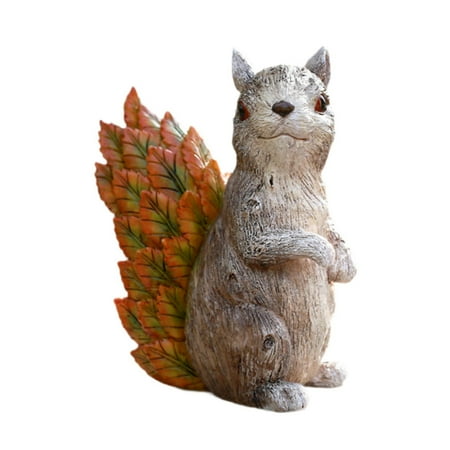 Nishiyuenyi Squirrel Sculpture Garden Sculpture Weatherproof Home Decoration Squirrel Statue