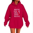 thumbnail image 2 of Hipattires Plus Size Hoodie for Women Holiday Lightweight Long Sleeve Tops Hooded Valentine,Casual Gifs Soft Shirts Ladies Sweatshirts Pullover, 2 of 6