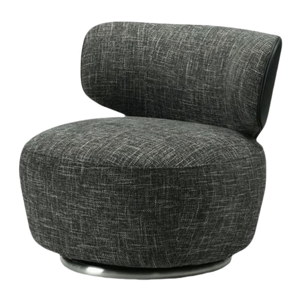 Silla Giratoria De Barril, Sofá De Esquina Redonda Para Apartamento, Hogar, Sala De Estar, Color Negro
