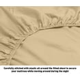thumbnail image 3 of Oxford Collection 600 Thread Count Deep Pocket Egyptian Quality Cotton Solid Sheet Set (Queen, Taupe), 3 of 3