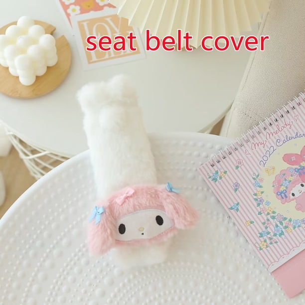 Kuromi-Funda de cinturón de seguridad para coche, almohadillas de hombro, cojín trasero de protección, felpa, decoración Kawaii gym unisex
